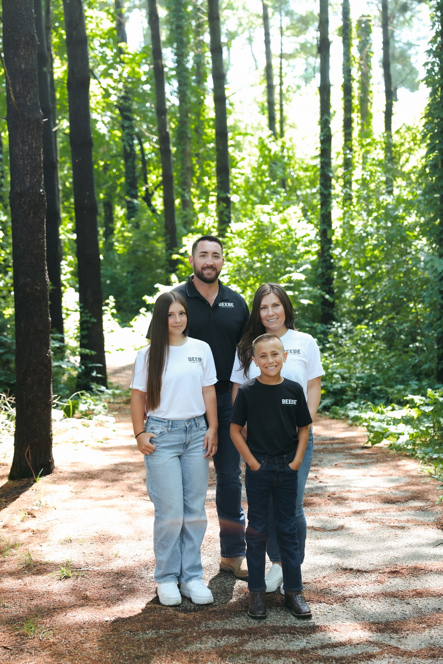 Jarrod Beebe and family outdoors